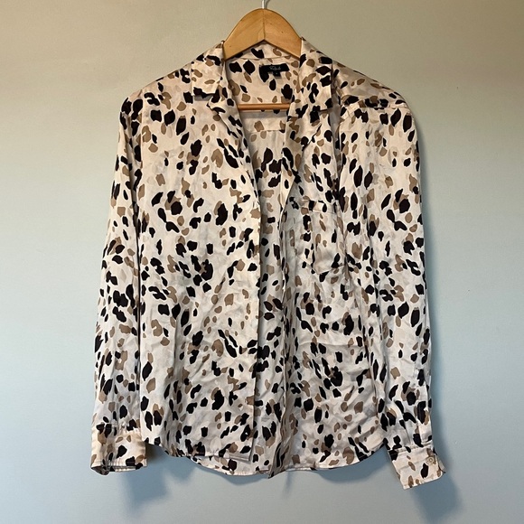 Rails 100% Silk Stylish Animal Print Women's Shirt - Picture 1 of 6